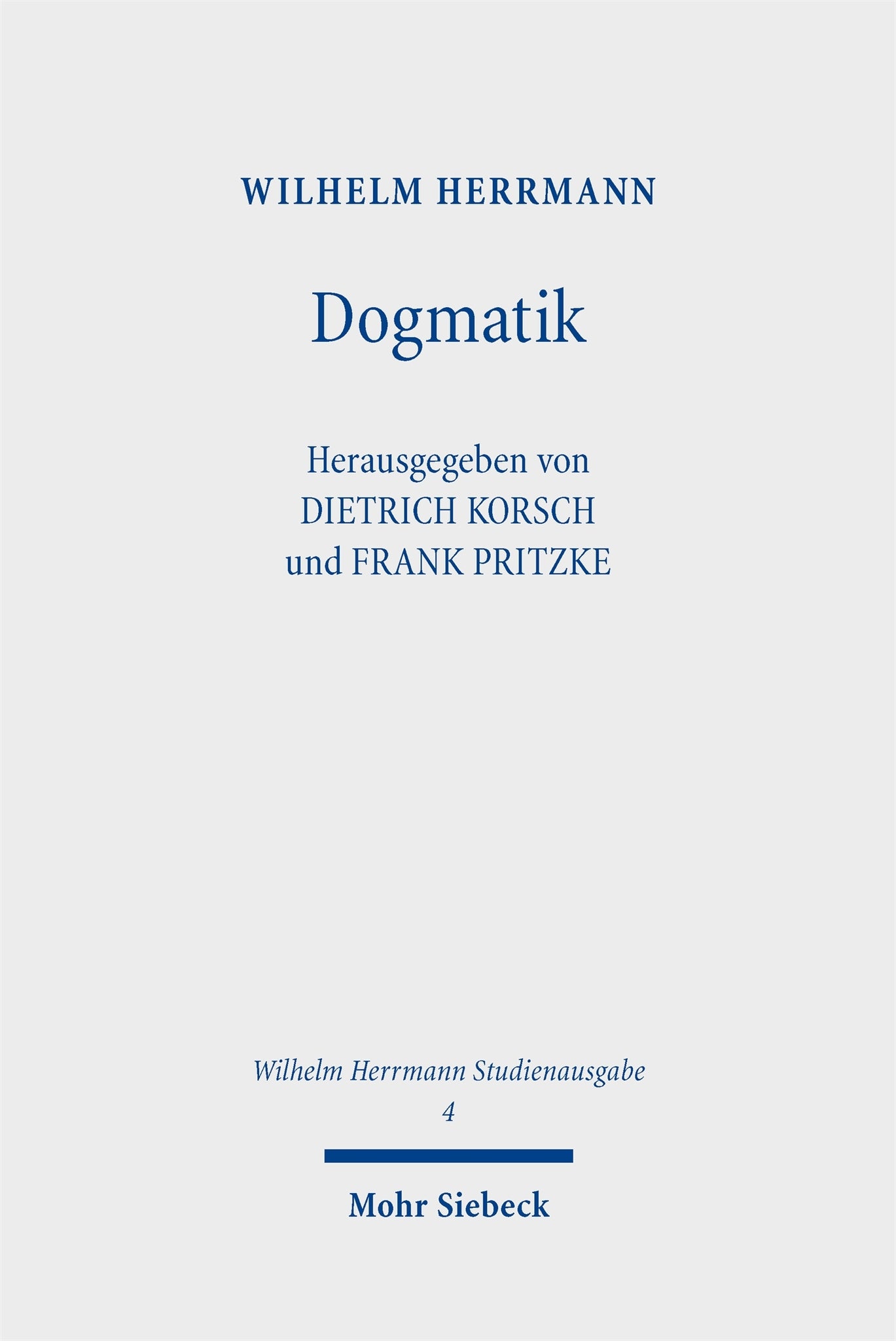 Cover image for Wilhelm Herrmann-Studienausgabe ISBN 9783162000378